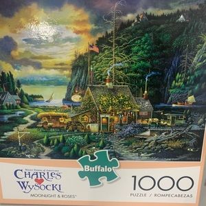 🧩Charles Wysocki-“Moonlight&Roses”-Buffalo Games 1000 piece jigsaw puzzle